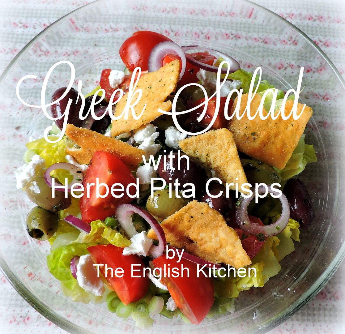 The English Kitchen Greek Salad with Herbed Pita Bread Crisps